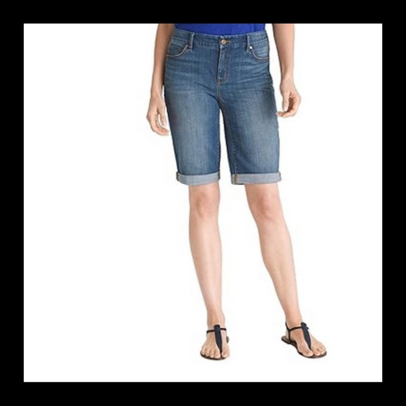 Chicos’s So Slimming Girlfriend Denim Shorts - Picture 1 of 7